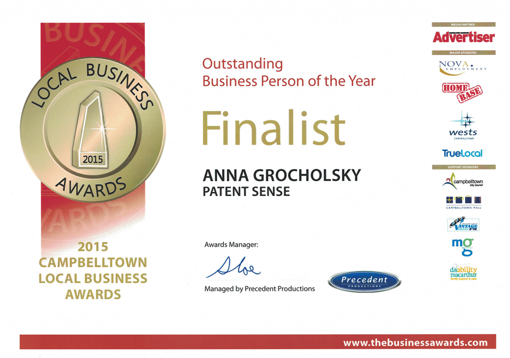 2015-Local-Business-Awards-Outstanding-Business-Person-of-the-Year-Finalist-certificate-Anna-Grocholsky
